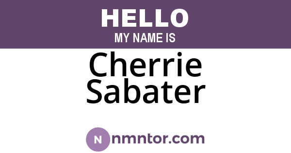 Cherrie Sabater