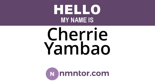 Cherrie Yambao