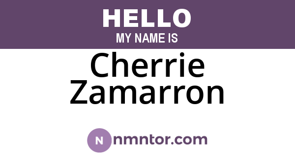 Cherrie Zamarron