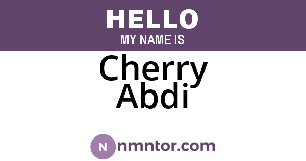 Cherry Abdi