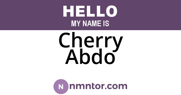 Cherry Abdo