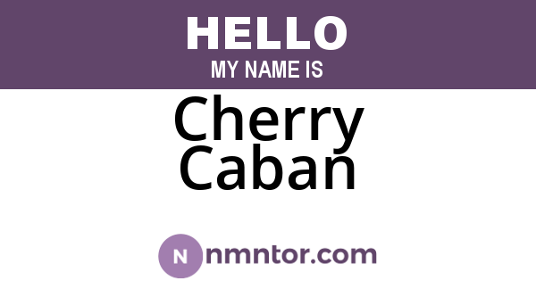 Cherry Caban