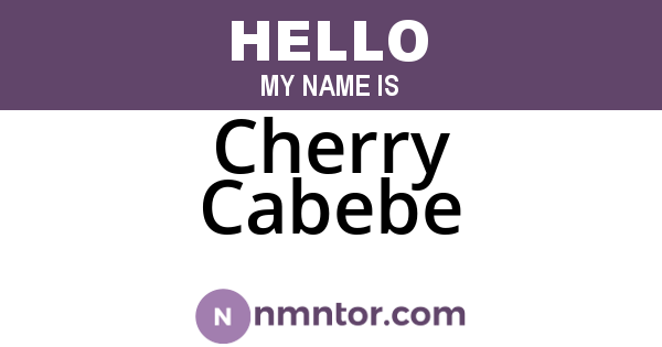 Cherry Cabebe