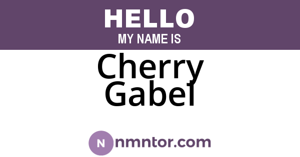 Cherry Gabel