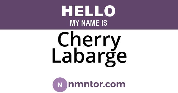 Cherry Labarge