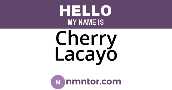 Cherry Lacayo