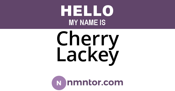 Cherry Lackey