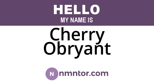 Cherry Obryant