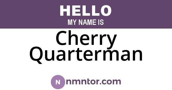 Cherry Quarterman