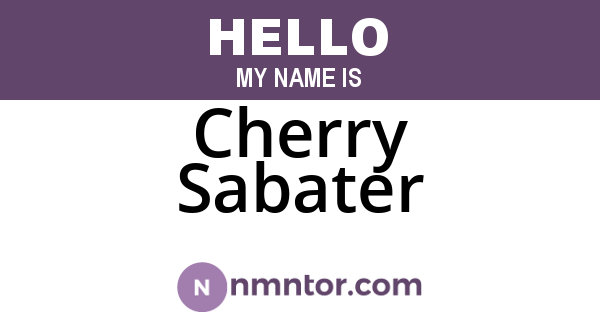Cherry Sabater