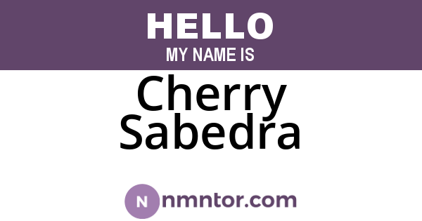 Cherry Sabedra