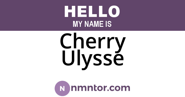 Cherry Ulysse