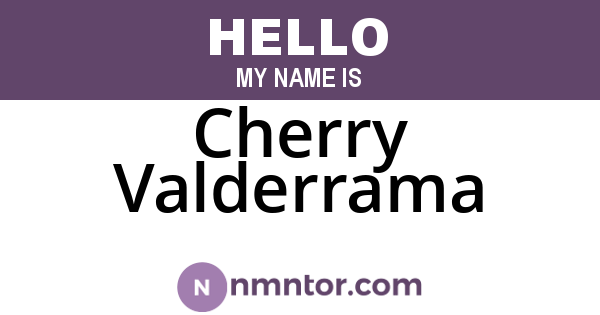 Cherry Valderrama