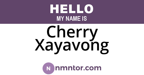 Cherry Xayavong