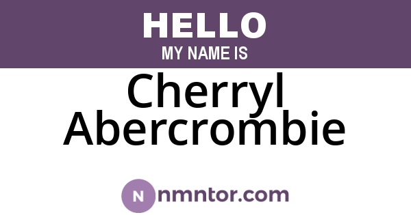 Cherryl Abercrombie