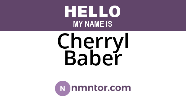 Cherryl Baber