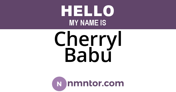 Cherryl Babu