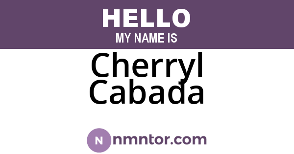 Cherryl Cabada
