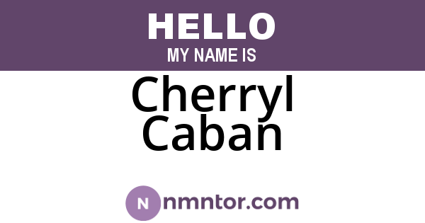 Cherryl Caban