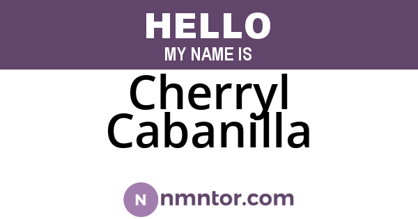 Cherryl Cabanilla