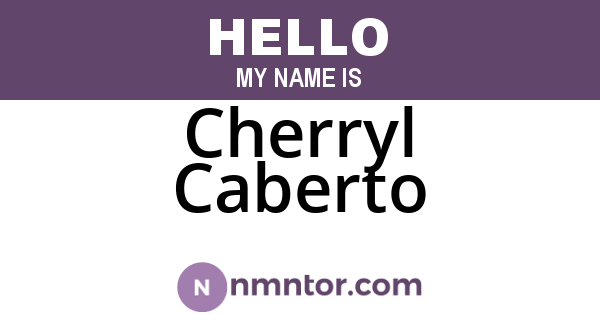 Cherryl Caberto