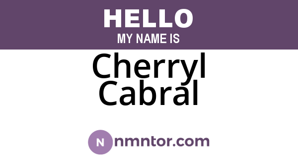Cherryl Cabral