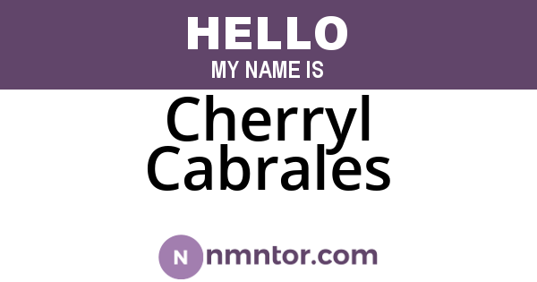 Cherryl Cabrales