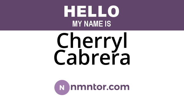 Cherryl Cabrera