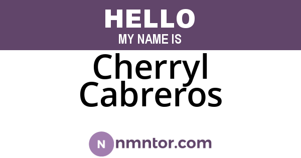 Cherryl Cabreros