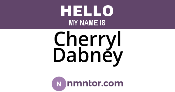 Cherryl Dabney