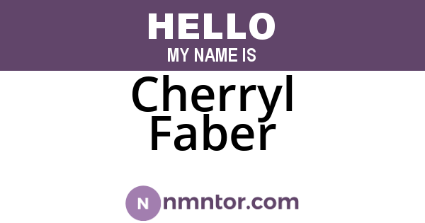 Cherryl Faber
