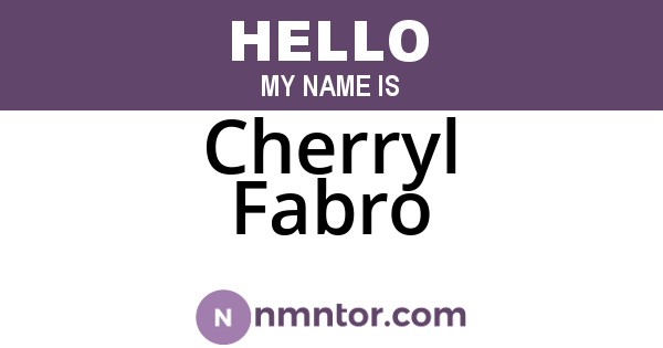 Cherryl Fabro
