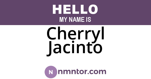 Cherryl Jacinto