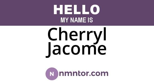 Cherryl Jacome