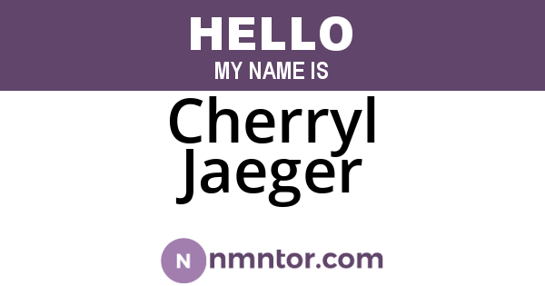 Cherryl Jaeger