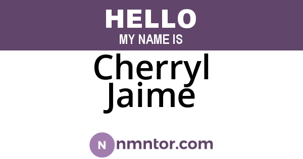 Cherryl Jaime