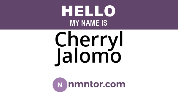 Cherryl Jalomo