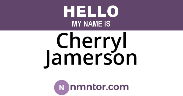 Cherryl Jamerson