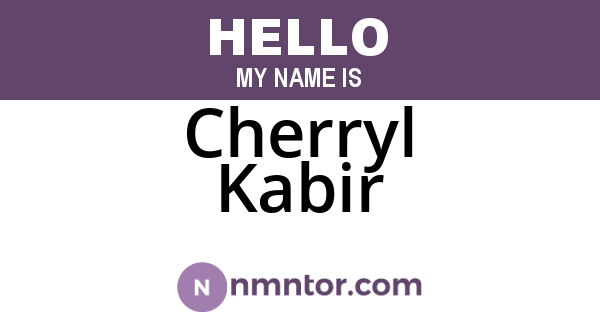 Cherryl Kabir