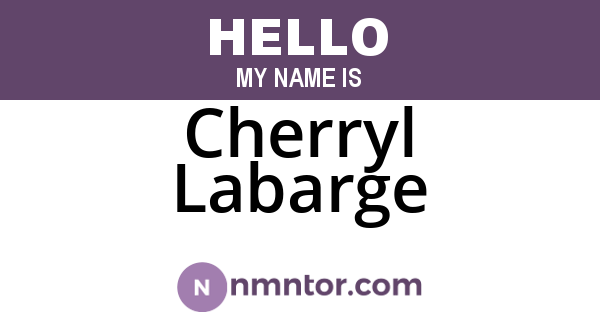 Cherryl Labarge