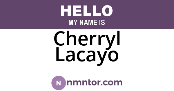 Cherryl Lacayo