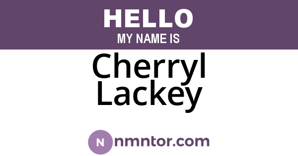 Cherryl Lackey