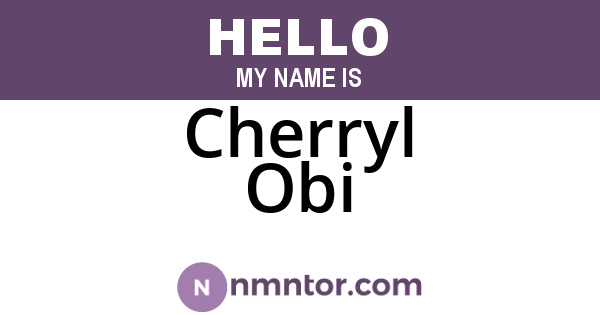 Cherryl Obi