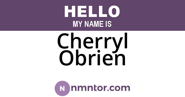 Cherryl Obrien