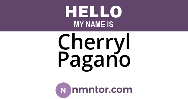 Cherryl Pagano