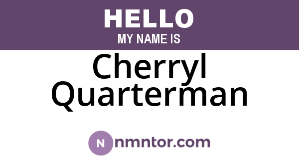 Cherryl Quarterman