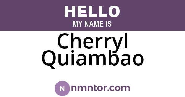 Cherryl Quiambao