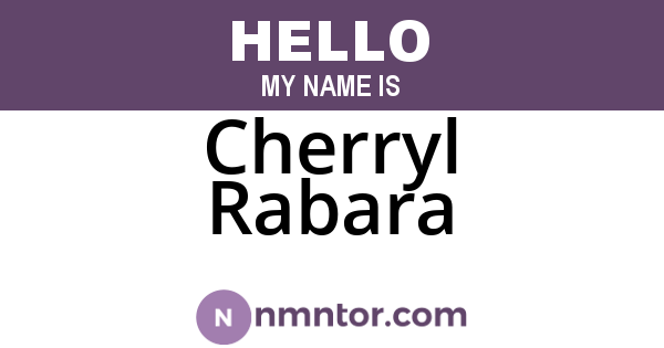 Cherryl Rabara