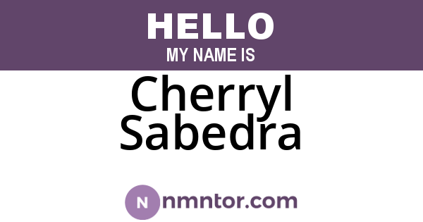 Cherryl Sabedra