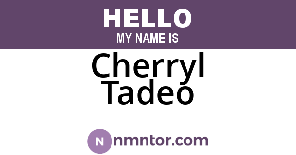 Cherryl Tadeo